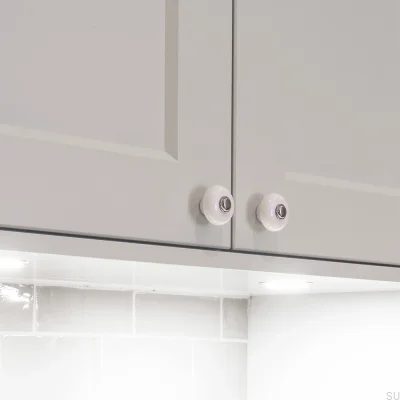 Furniture knob 409 Polished chrome porcelain