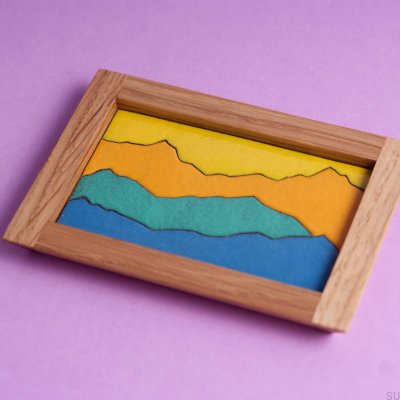 Scene Sunrise Wooden Enamelled Jewelry Tray 