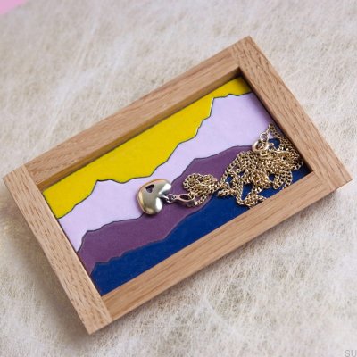 Scene Sunset Wooden Enamelled Jewelry Tray 