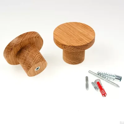 Basic 40 Wooden Oak Wall Hanger - Hard Oil 