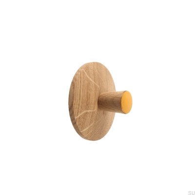 Knob pad Round rosette 65 Wooden Oak - Colorless Hard Oil