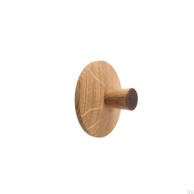 Knob pad Round rosette 65 Wooden Oak - Colorless Hard Oil