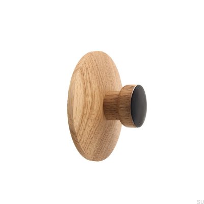Knob pad Round rosette 80 Wooden Oak - Colorless Hard Oil