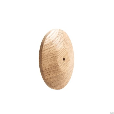 Knob pad Round rosette 80 Wooden Oak - Colorless Hard Oil