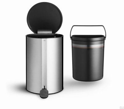 Waste bin 7151 Polished Steel