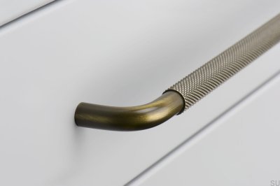 Elongated furniture handle Helix 160 Antique Bronze
