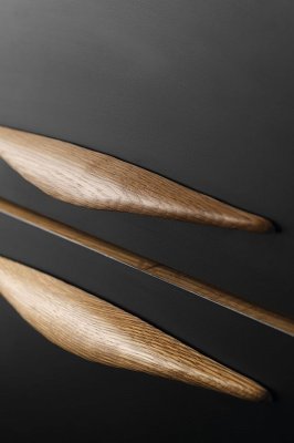 Manta 320 Wooden Walnut Elongated Furniture Handle