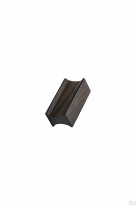 Furniture knob Track 32 Wooden Oak Black