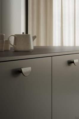 Horizon Small 32 Wooden Oak Black Elongated Furniture Handle