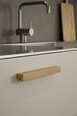 Elan 160 Wooden Oak Elongated Furniture Handle