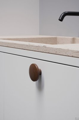 Discos 30 Furniture Knob Wooden Walnut