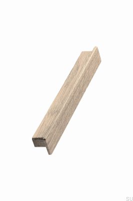 Shelter 320 oblong furniture handle, wooden, oak, unvarnished