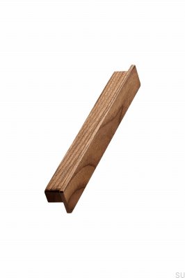 Elongated furniture handle Shelter 320 Wooden Walnut