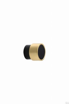 Radio Mini 26 Wooden Furniture Knob Ash Black with Brushed Gold