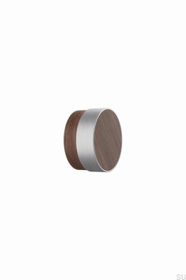 Radio 49 Wooden Furniture Knob Walnut with Silver