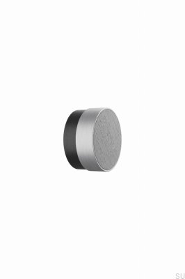 Radio 49 Wooden Furniture Knob Ash Black with Silver