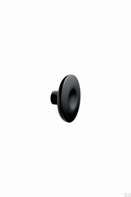 Dimple 80 Wooden Furniture Knob Ash Black