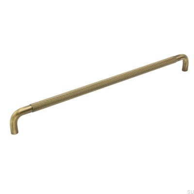 Elongated furniture handle Helix 320 Antique Bronze