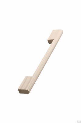 Fortis 448+512 Wooden Oak Unvarnished Elongated Furniture Handle