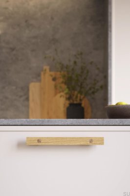 Longa 224 Wooden Oak Elongated Furniture Handle