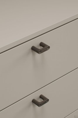 Furniture knob Punto 32 Wooden Oak Black