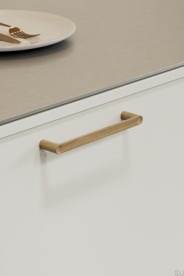 Punto 160 Wooden Oak Elongated Furniture Handle