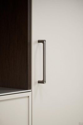 Punto 160 Wooden Oak Black Elongated Furniture Handle