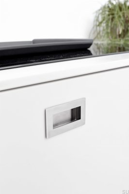 Recessed furniture handle Square 102 Silver Satin