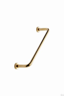Lounge 128 Gold Polished Unvarnished Elongated Furniture Handle