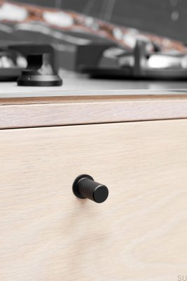 Harlequin 17 Furniture Knob Steel Black Matte