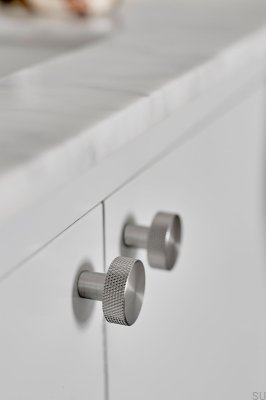 Furniture knob Simon 35 Steel Silver