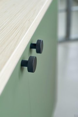 Furniture knob Simon 35 Steel Black