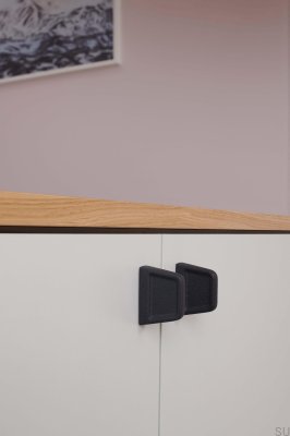 Pagoda 32 furniture knob, cast iron, matt black