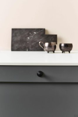 Motion 22 furniture knob, cast iron, matt black