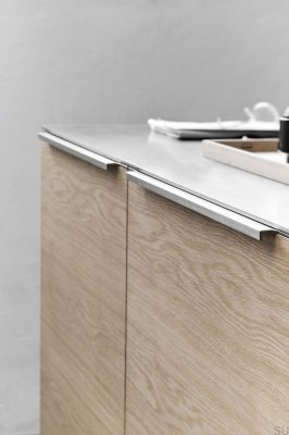 Trim 295 Recessed Furniture Handle Aluminum Silver