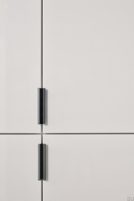 Edge Straight 100 Aluminum Furniture Handle Matte Black Brushed