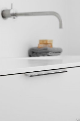 Edge Straight 200 Aluminum Furniture Handle Matt White