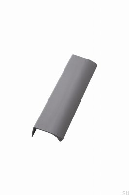 Edge Straight 200 Aluminum Gray Furniture Handle