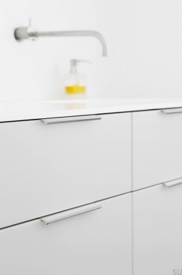 Edge Straight 350 Aluminum Chrome Furniture Handle