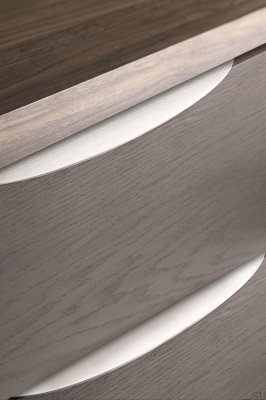 Edge Bow 350 Aluminum Silver Furniture Handle