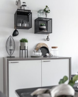 Helix 160 silver oblong furniture handle 