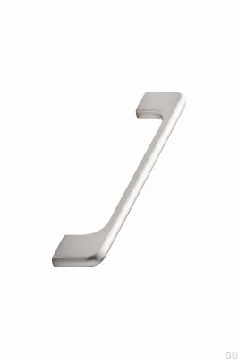 Doppia 128+160 Aluminum Silver Elongated Furniture Handle