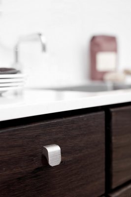 Fall 16 Aluminum Silver Elongated Furniture Handle