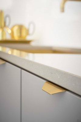 Blaze 2 20 Edge Furniture Handle Aluminum Brushed Gold