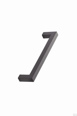 Square 10 128 Aluminum Oblong Furniture Handle Matte Black Brushed