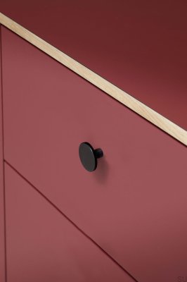 Plato 42 Furniture Knob Aluminum Black Matte Brushed