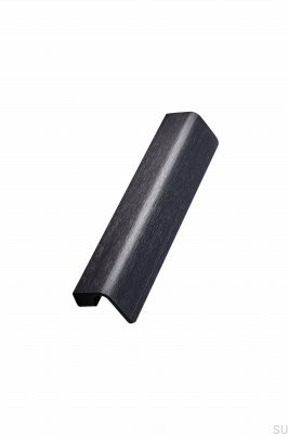 Fringe 160 elongated furniture handle Aluminum Black Matt Brushed