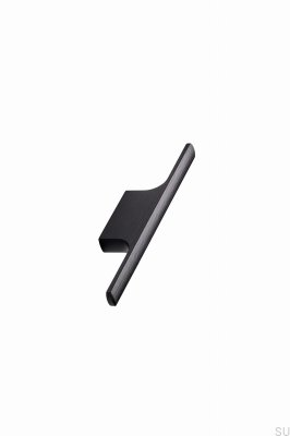 Tau 32 elongated furniture handle Aluminum Black Matt Brushed
