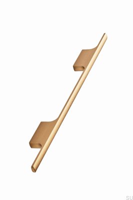 Tau 160 Aluminium Brushed Gold Elongated Furniture Handle