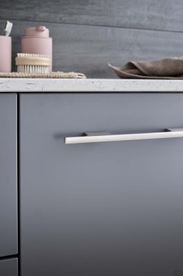 Tau 160 Aluminum Silver Elongated Furniture Handle